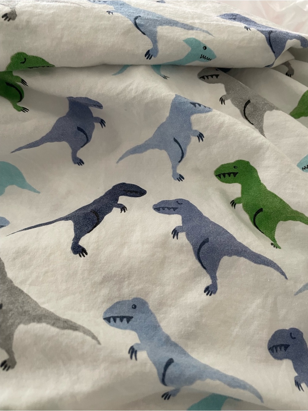 Pottery Barn Kids 'Dino' Dinosaur Full Organic Cotton Flat Bed Sheet